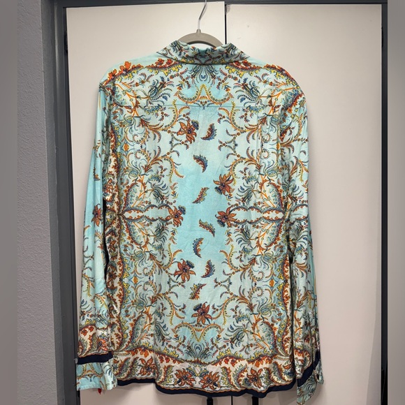 NWT Orlebar Brown Ridley Prairie, Paisley, multicolor shirt size large - Picture 3 of 4